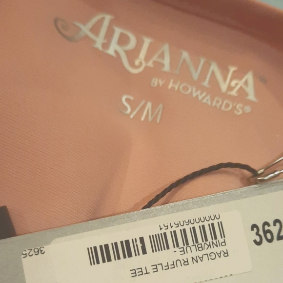 Arianna Raglan Ruffle Sleeve Blouse - Beautiful Salmon Shade- Woman's Size Small - Picture 9 of 9